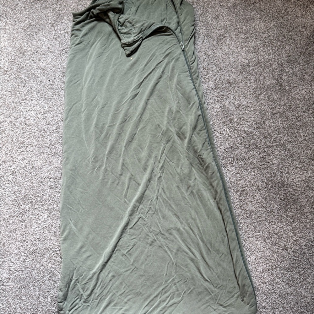 Olive Green Sleep Sack with Front Zipper - Lightweight Bedding